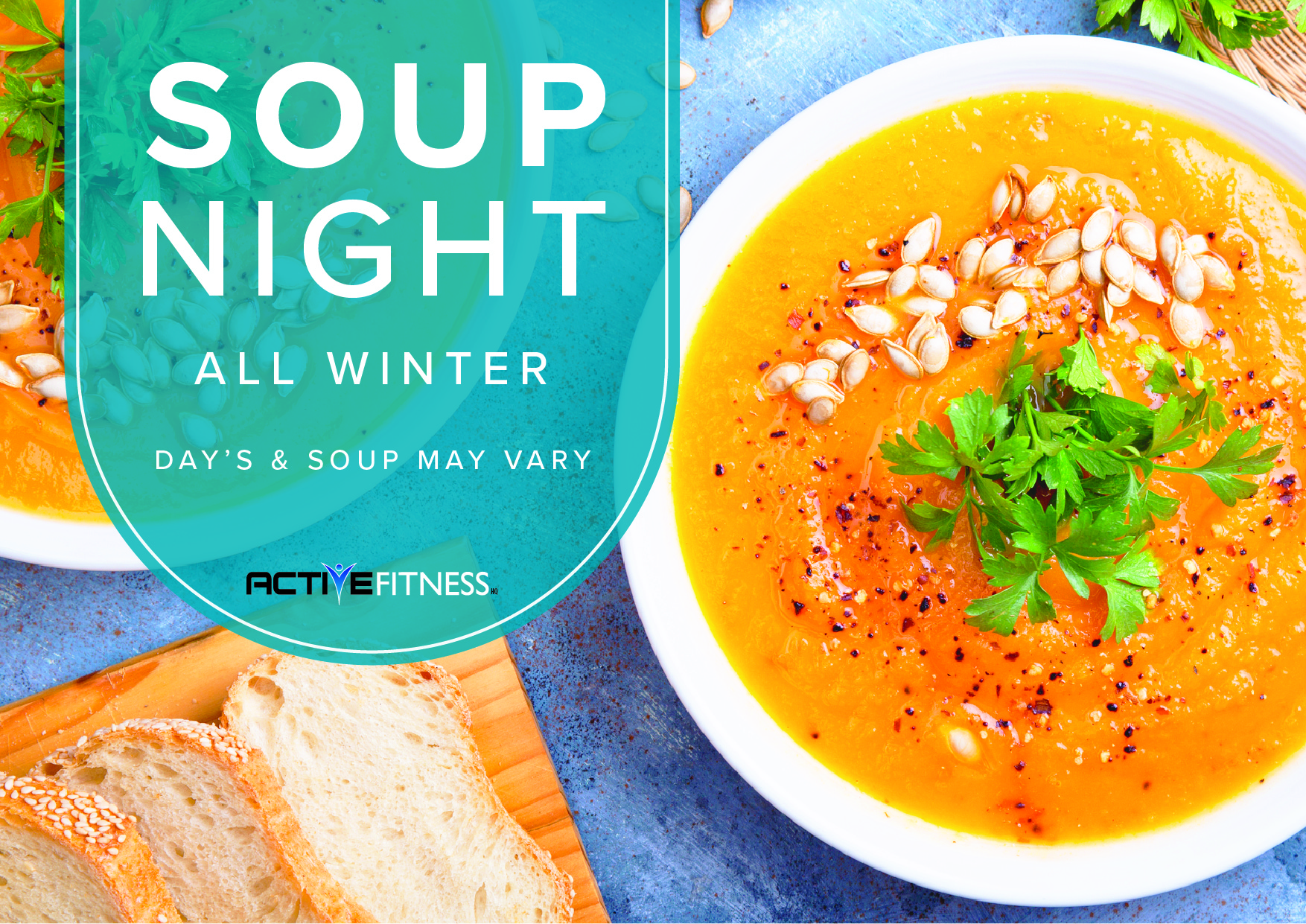 Soup night at AFHQ all Winter!